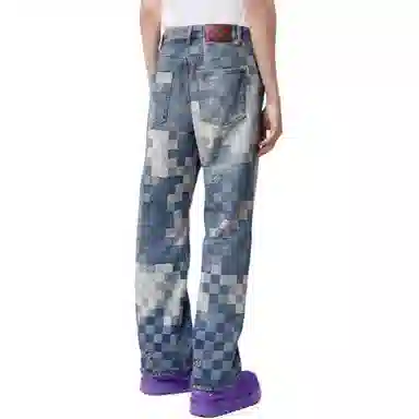 Louis Vuitton SS24 Jacquard Check Jeans