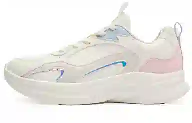 乔丹 运动舒适减震防滑耐磨 低帮 休闲跑步鞋 女款 米粉