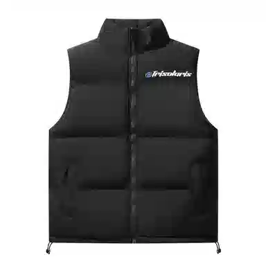 三体 末日之战系列 美式复古撞色拼接简约基础款字母印花宽松立领拉链休闲保暖厚款高街潮牌面包服城市风百搭无袖马甲 男女同款