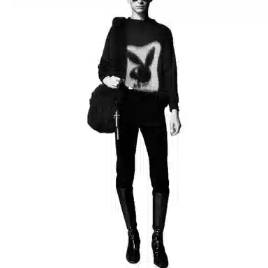 Saint Laurent FW22 Black Cartoon Sweater