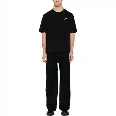 AMIPARIS Logo Crewneck T-Shirt Black