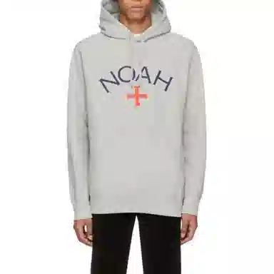 NOAH Core Logo Hoodie Heather Grey