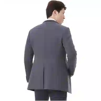 才子 纯色保暖中长款商务单排扣大衣 男款