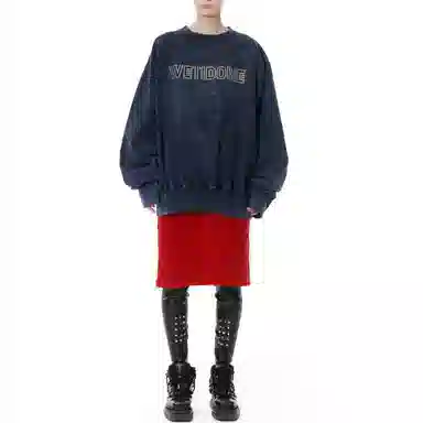 WE11DONE FW21 Sweatshirt Navy