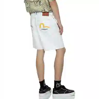 EVISU Denim Shorts White