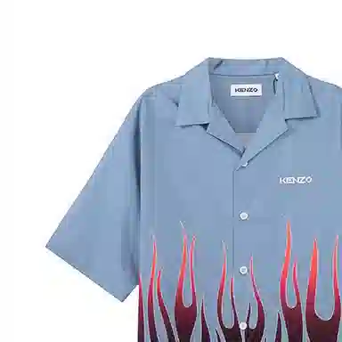KENZO FW22 Flame Print Short Sleeve Shirt