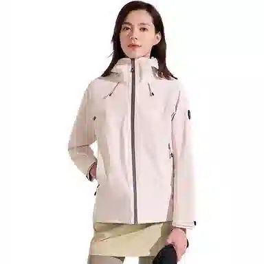 探路者 户外防水保暖冲锋衣 男女同款 石晶粉