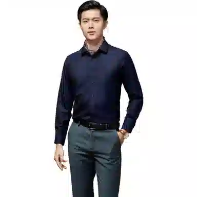 恒源祥 纯色长袖衬衫 男款