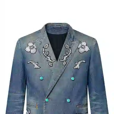 Louis Vuitton FW24 Embroidered Denim Jacket
