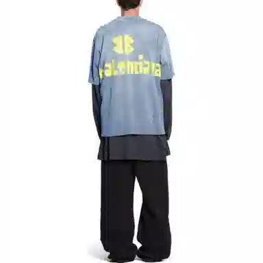 Balenciaga Tape Type T-Shirt Blue