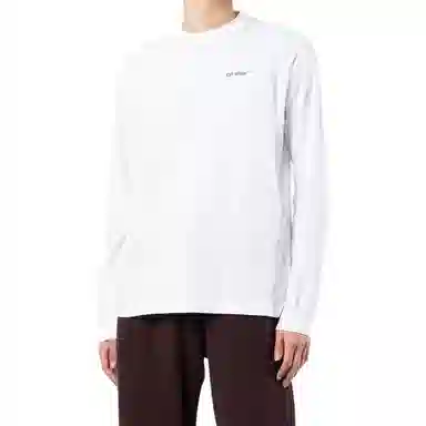 OFF-WHITE SS22 Logo Long Sleeve Tee White