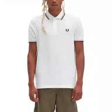 Fred Perry Embroidered Laurel Wreath Polo White