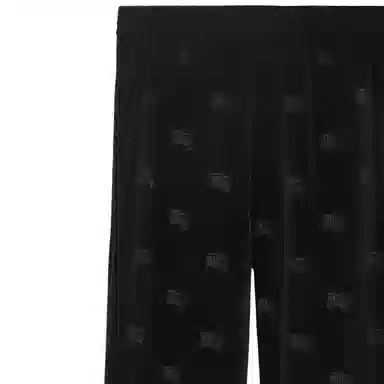 Burberry Printed Elastic Casual Pants Black