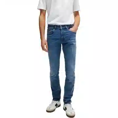HUGO BOSS Slim-Fit Jeans In Blue Super-Stretch Denim