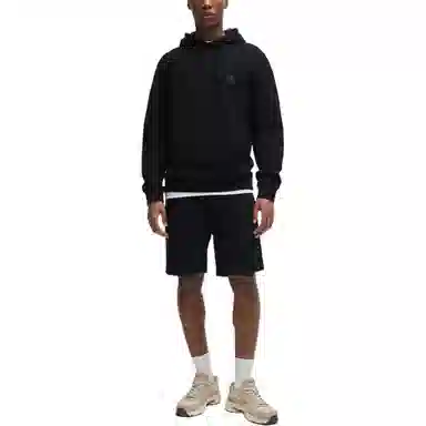 HUGO BOSS Cotton-Terry Hoodie With Logo Patch Logo