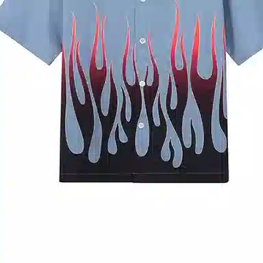 KENZO FW22 Flame Print Short Sleeve Shirt