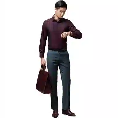 恒源祥 纯色长袖衬衫 男款