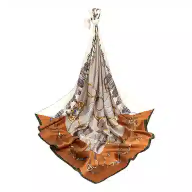 上海故事 加大真丝大方巾 桑蚕丝 丝巾 女款 温婉花意