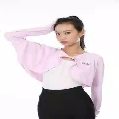 匹克 纯色运动速干凉感透气防紫外线遮阳披肩防晒服 女款