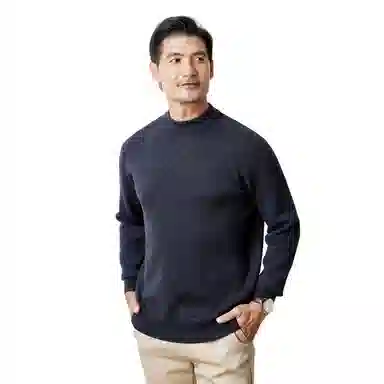 恒源祥 半高领厚款针织毛衣 男款