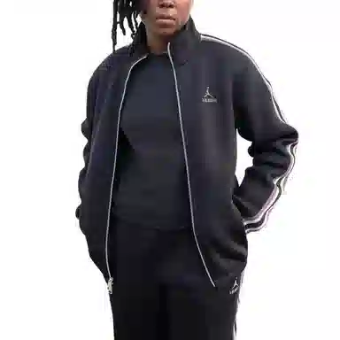 Jordan x A Ma Maniére Logo Embroidered Track Jacket Black