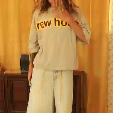 Drew House FW22 Boxy Ss Tee Heather Grey LogoT