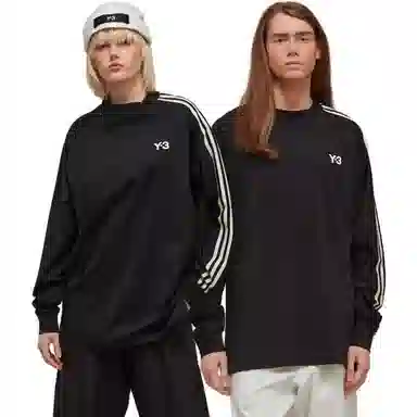 Y-3 Long Sleeve Logo Tee Black