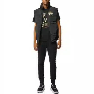 Versace Jeans Couture SS24 Logo Joggers Black