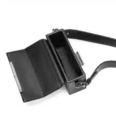 Kurotaya Square Lock Mini Bag Black