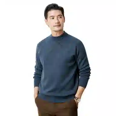 恒源祥 半高领厚款针织毛衣 男款