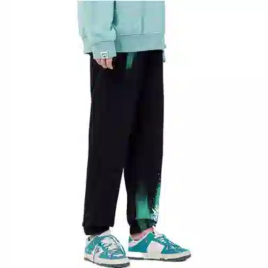 LAMLICKA Aurora Bear Print Joggers Black