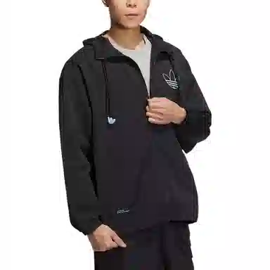 adidas Originals Logo Hoodie Jacket Black