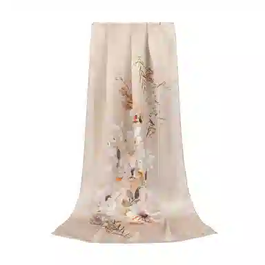 上海故事 国色天香 清冷玉兰 桑蚕丝 丝巾 女款