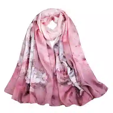 上海故事 丝韵百合 桑蚕丝 丝巾 女款 礼盒装