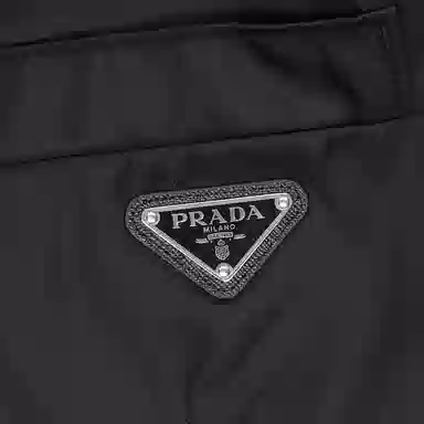 PRADA Re-Nylon Single-Breasted Blazer Black