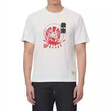 EVISU SS22 Daruma Print Straight T-Shirt