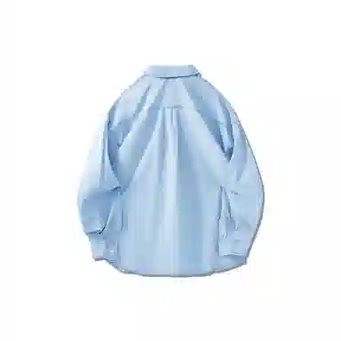 SHANTREE Washed Vintage Loose Shirt Light Blue