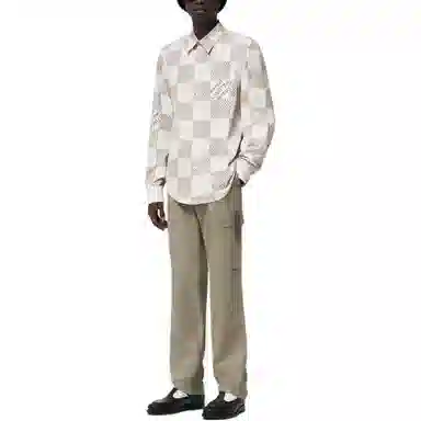 Louis Vuitton SS24 Checkered Letter Print Shirt