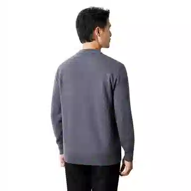 恒源祥 纯色保暖休闲针织毛衣 男款