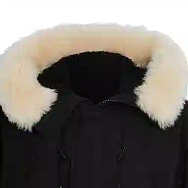 COACH SS23 Parker Coat Black Detachable Fur Collar