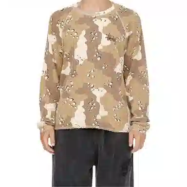 Stussy FW24 RAGLAN THERMAL LS CREW logoT