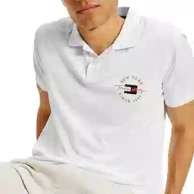 Tommy Hilfiger Logo Polo White