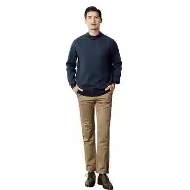 恒源祥 厚款保暖半高领针织毛衣 男款