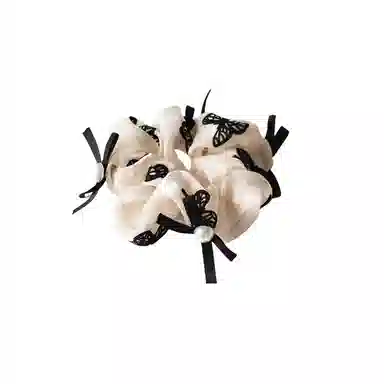 贯古今 优雅蕾丝大肠高级感气质高马尾日常 布艺 发圈 女款