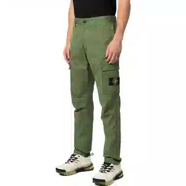 Stone Island FW22 Logo Patch Pants Green