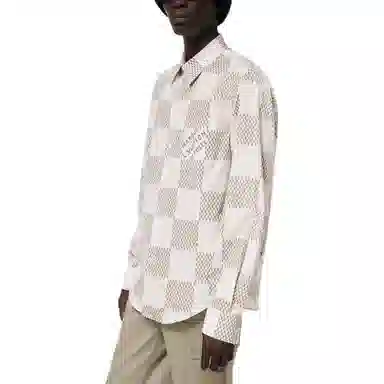Louis Vuitton SS24 Checkered Letter Print Shirt