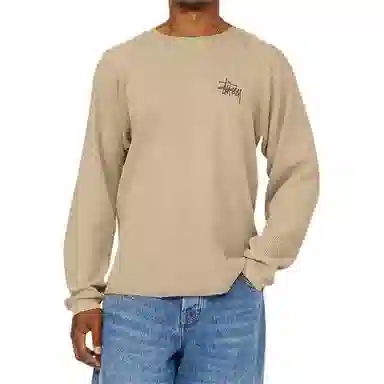 Stussy FW24 RAGLAN THERMAL LS CREW logoT