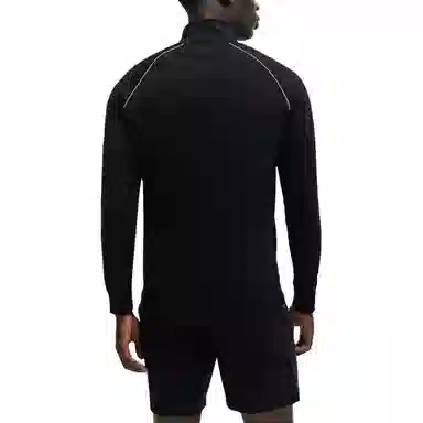 HUGO BOSS Stretch Cotton Zip Up Jacket With Logo Detail