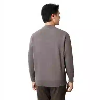 恒源祥 纯色保暖休闲针织毛衣 男款