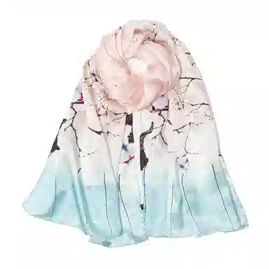 上海故事 丝韵百合 桑蚕丝 丝巾 女款 礼盒装